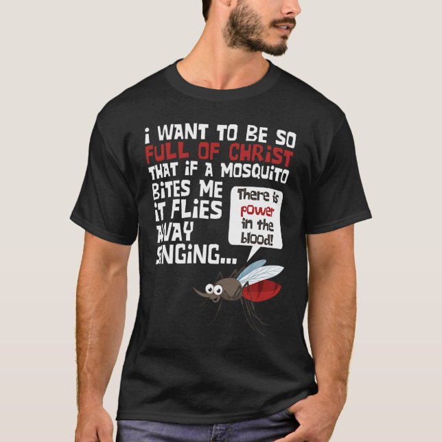 Christliche Moskito Gag Jokes Religiöse Christlich T-Shirt (Vorderseite)