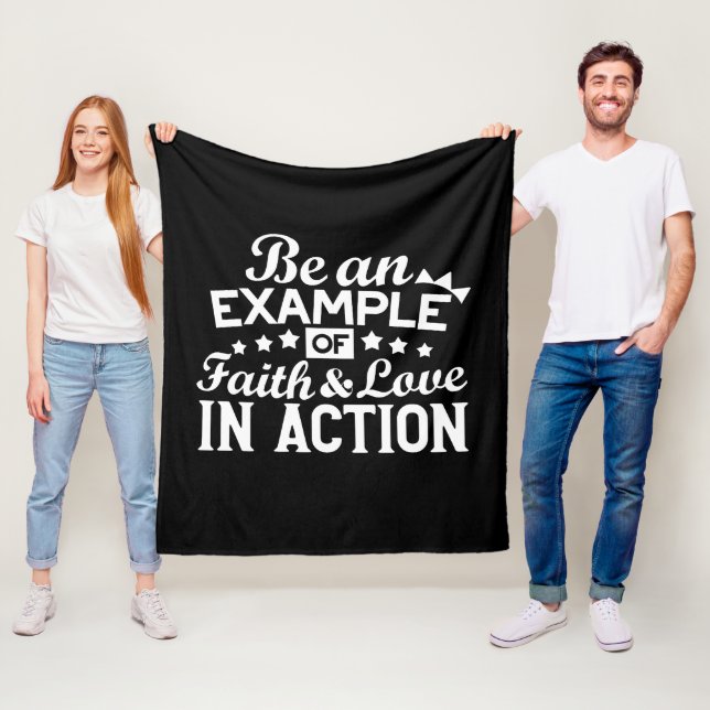 Christliche Motivation Design - Glaube, Liebe und  Fleecedecke (Beispiel)