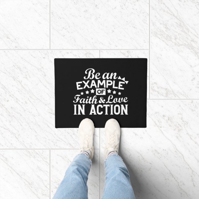 Christliche Motivation Design - Glaube, Liebe und  Fußmatte (Indoor)