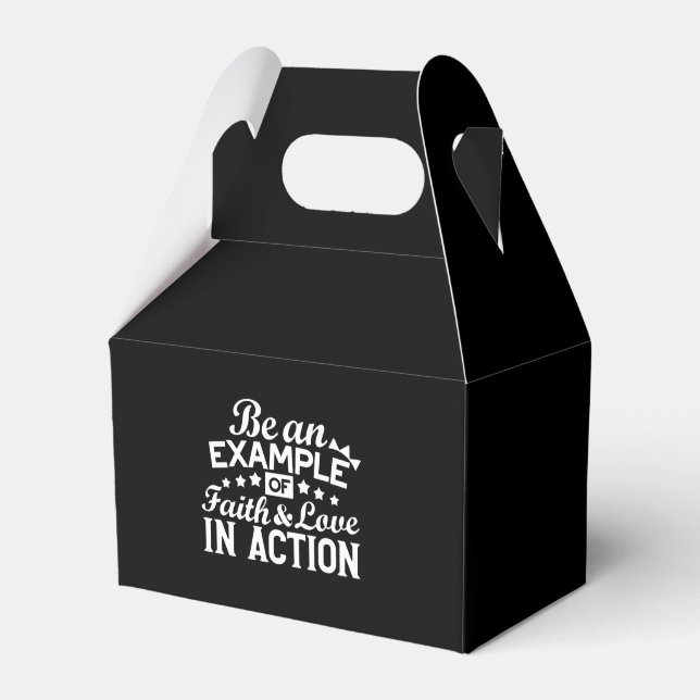 Christliche Motivation Design - Glaube, Liebe und  Geschenkschachtel (Vorderseite)