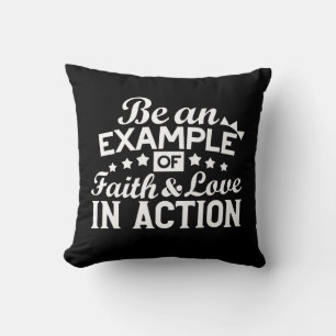 Christliche Motivation Design - Glaube, Liebe und  Kissen