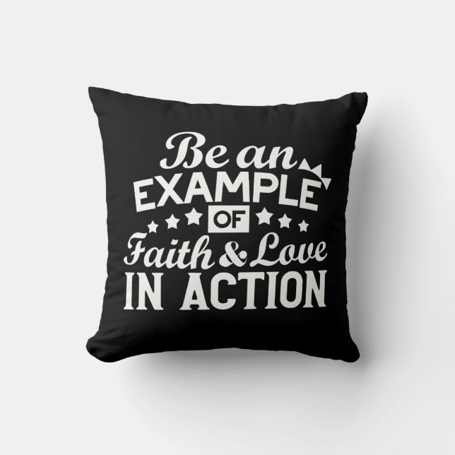 Christliche Motivation Design - Glaube, Liebe und  Kissen (Vorderseite)