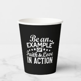 Christliche Motivation Design - Glaube, Liebe und Pappbecher
