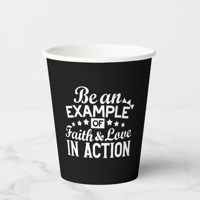 Christliche Motivation Design - Glaube, Liebe und  Pappbecher (Vorderseite)