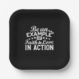 Christliche Motivation Design - Glaube, Liebe und Pappteller