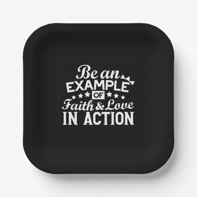 Christliche Motivation Design - Glaube, Liebe und  Pappteller (Vorderseite)