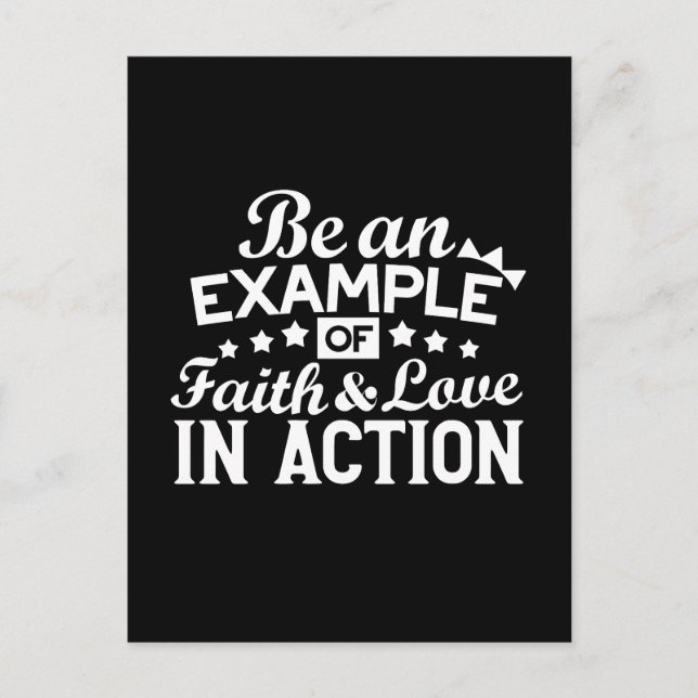 Christliche Motivation Design - Glaube, Liebe und  Postkarte (Vorderseite)