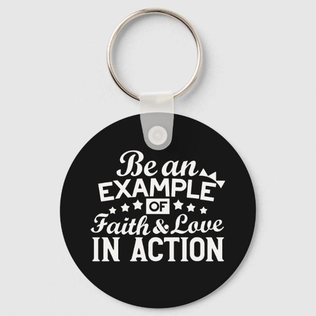 Christliche Motivation Design - Glaube, Liebe und  Schlüsselanhänger (Vorderseite)