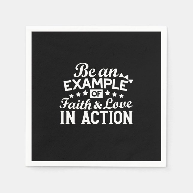 Christliche Motivation Design - Glaube, Liebe und  Serviette (Vorderseite)