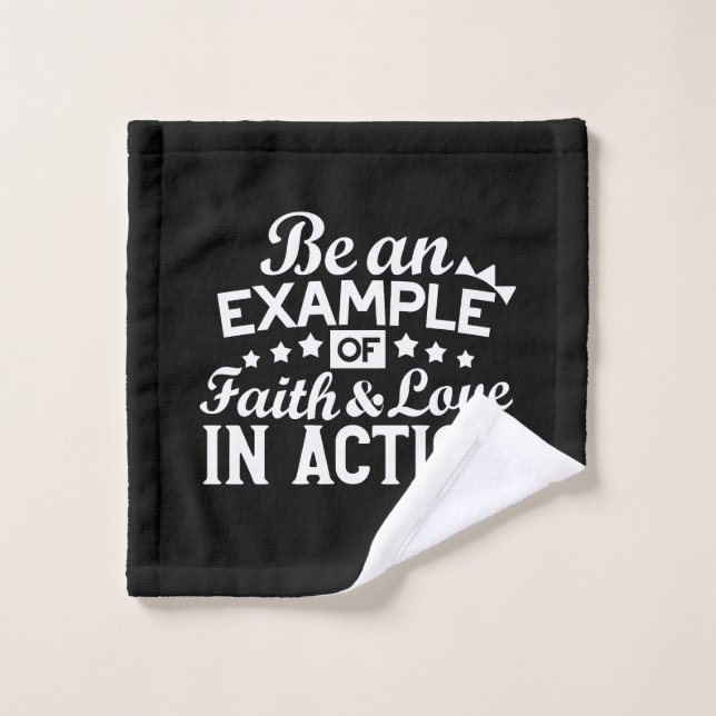 Christliche Motivation Design - Glaube, Liebe und  Waschlappen (Waschlappen)