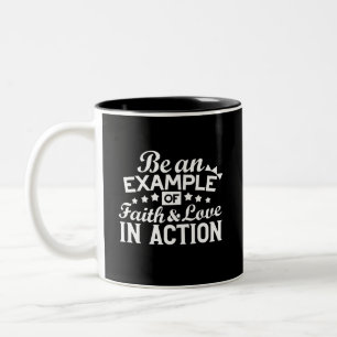 Christliche Motivation Design - Glaube, Liebe und Zweifarbige Tasse