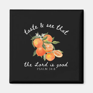 Christliche Orange Frucht Blume Bibel Vers Gärtner Magnet