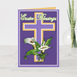 Christliche Osterkarten, Lila Ostersegnung Feiertagskarte