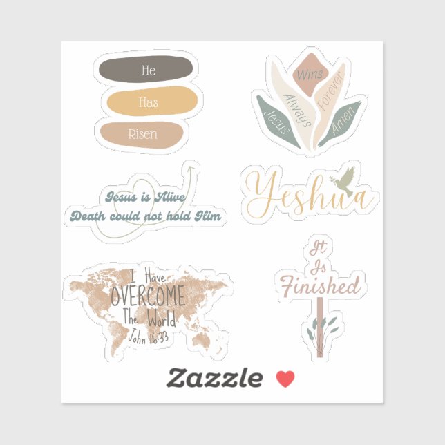 Christliche Osterpackung Aufkleber (Blatt)