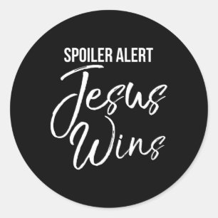 Christliche Osterratquote Salvation Spoiler Warnje Runder Aufkleber