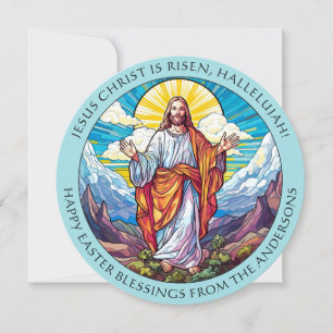 Christliche Ostersegnung Jesus Auferstehung Feiertagskarte