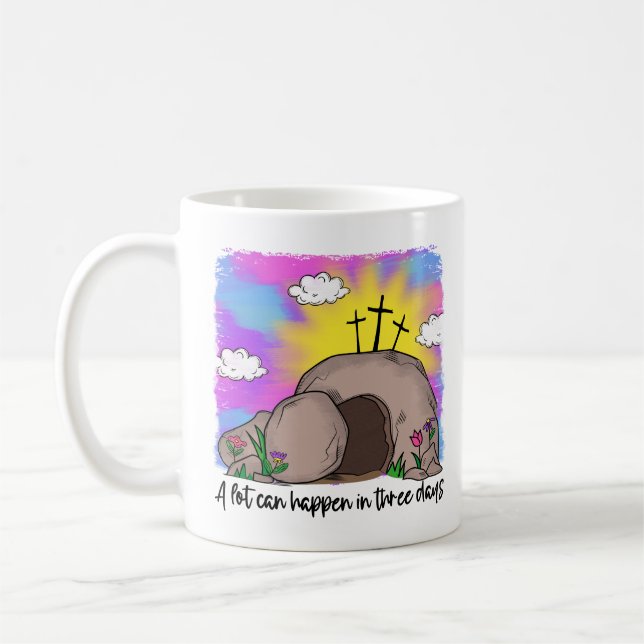 Christliche Osterwiederauferstehung Kaffeetasse (Links)