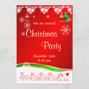 Christliche Party Einladung in Rot-Weiß und Grün