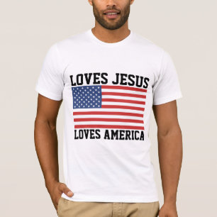 CHRISTLICHE PATRIOTISCHE T - SHIRT, LIEBEN JESUS T-Shirt