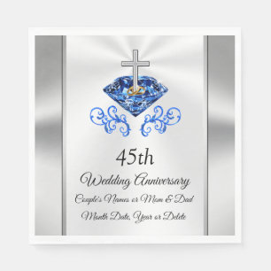 Christliche Personalisierte Ideen zum 45. Jubiläum Serviette