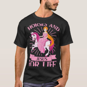 Christliche Pferde zum Gebet und Jesus-Gott-Gläubi T-Shirt