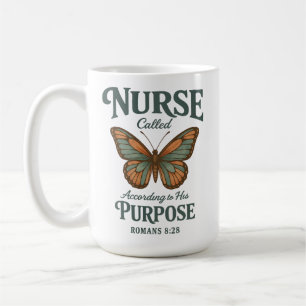 Christliche Pflegekraft Römer 8,28 Schmetterling G Kaffeetasse