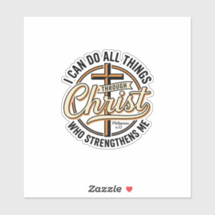 Christliche Philipper 4_13 Vintage-Zitat-Shirt Des Aufkleber