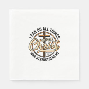 Christliche Philipper 4_13 Vintage-Zitat-Shirt Des Serviette