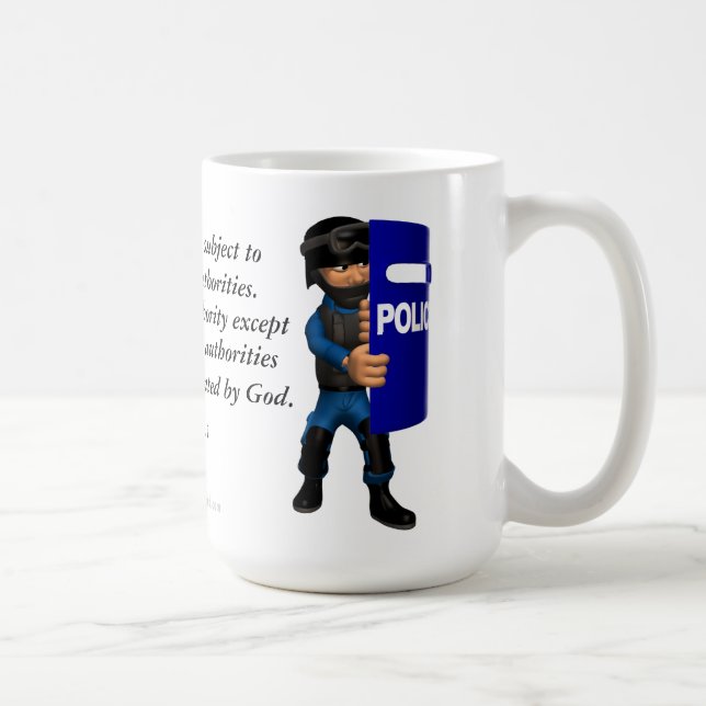 Christliche Polizei Kaffeetasse (Rechts)