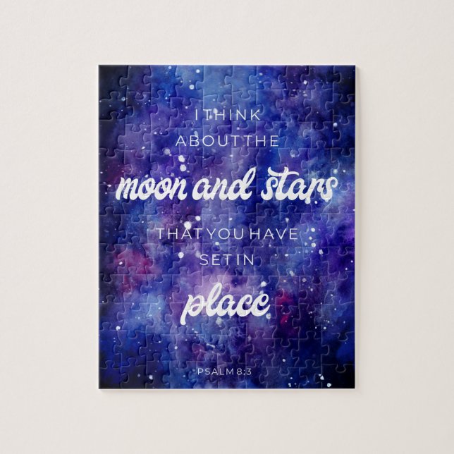 Christliche Psalmen Wasserfarben Galaxie Sterne Bi (Vertikal)