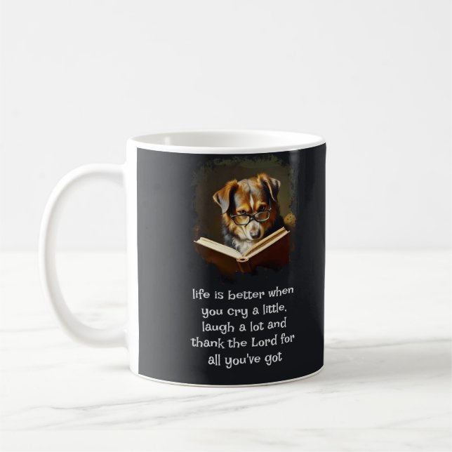Christliche Ratschläge Spaß Weg Dog Leben ist bess Kaffeetasse (Links)