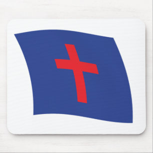 Christliche Religionsflagge Mauspad