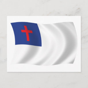 Christliche Religionsflagge Postkarte
