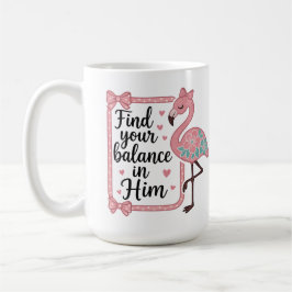 Christliche religiöse Glaubensbibel Verse Flamingo Kaffeetasse