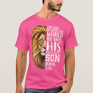 Christliche religiöse Männer Him Lion Judah Verse T-Shirt