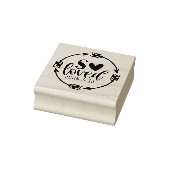 Christliche religiöse Verse so geliebt Gummistempel (Stempel)