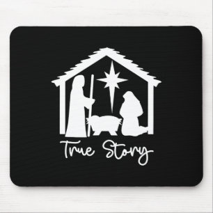 Christliche religiöse Weihnachts-Krippenszene True Mousepad