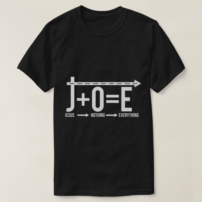 Christliche Rettung Jesus Plus Nichts ist je gleic T-Shirt (Design vorne)