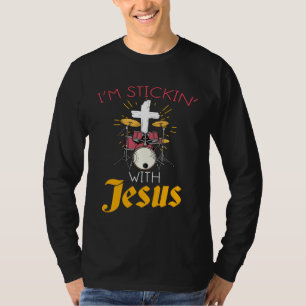 Christliche Rock-Schlagzeuger Drucken Bleiben Bei T-Shirt