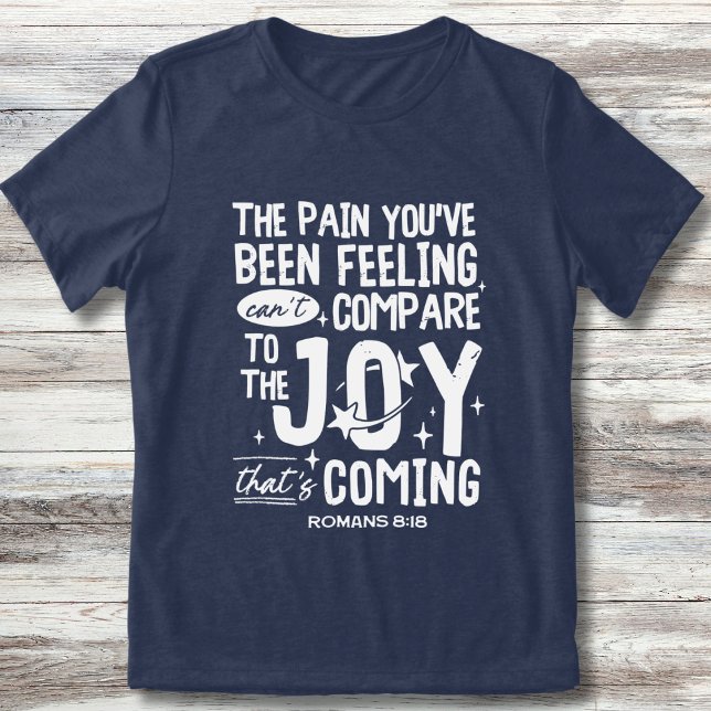 Christliche Römer 8:18 Freude kommt Trendy Outreac Tri-Blend Shirt (Von Creator hochgeladen)