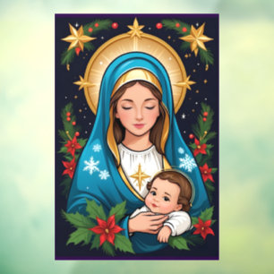 Christliche römisch-katholische Jungfrau Mary Weih Fensteraufkleber