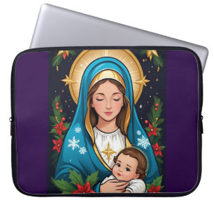 Christliche römisch-katholische Jungfrau Mary Weih Laptopschutzhülle