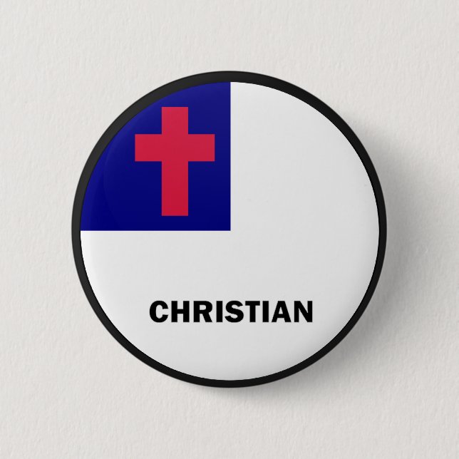 Christliche Roundel Qualität Flagge Button (Vorderseite)