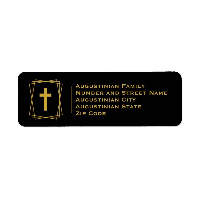 Christliche Rücksendeadresse des eleganten Black-G (Vorne)