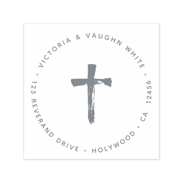 Christliche Rücksendeadresse Jesus Permastempel (Design)