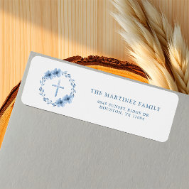 Christliche Rücksendeadresse von Dusty Blue Floral