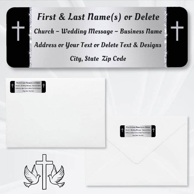 Christliche Rücksendeadressen-Aufkleber, Kirche, H (Christian Return Address Labels or choose the, Church Address labels, size. Religious Mailing Labels)
