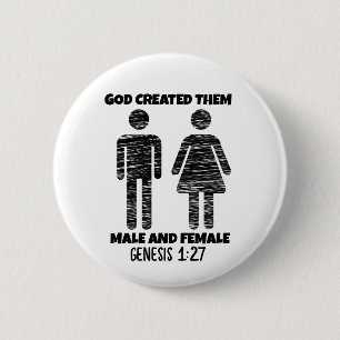 Christliche SCHALTFLÄCHEN FÜR MÄNNER UND FRAUEN Button