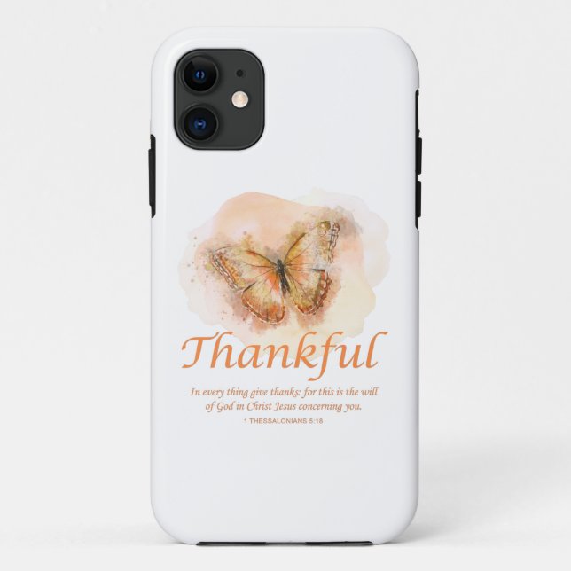 Christliche Schmetterlingsbibel für Frauen: dankba Case-Mate iPhone Hülle (Rückseite)