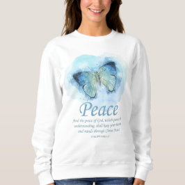 Christliche Schmetterlingsbibel für Frauen:Frieden Sweatshirt